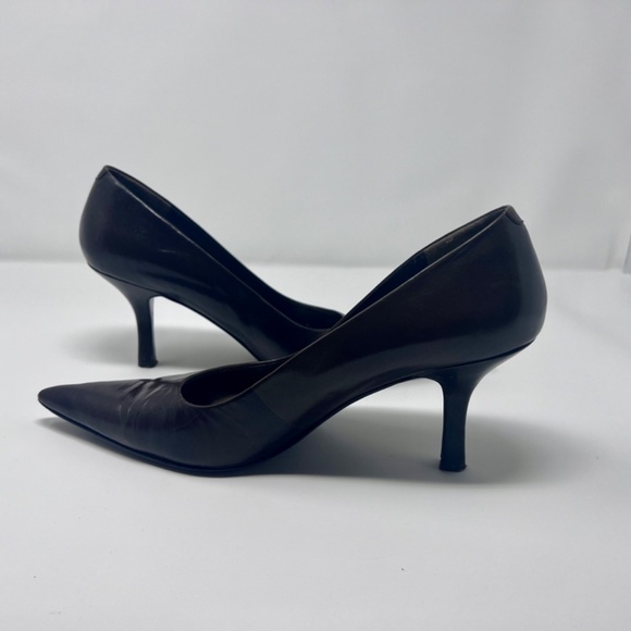 NINE WEST Dark Brown Pumps Size 8 1/2M - Picture 3 of 7